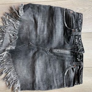 We the Free black jean skirt